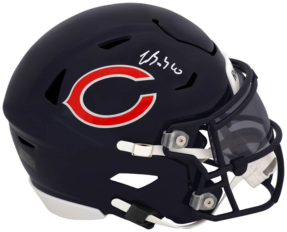 BURMID300 Luther Burden III Signed Chicago Bears Riddell Mid-Size MIDI Speed Flex Helmet