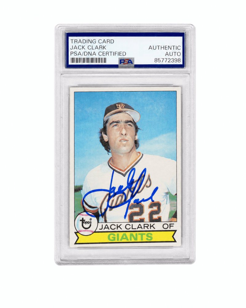 CLACAR101 Jack Clark Signed San Francisco Giants 1979 Topps Baseball Trading Card - No.512 - PSA Encapsulated