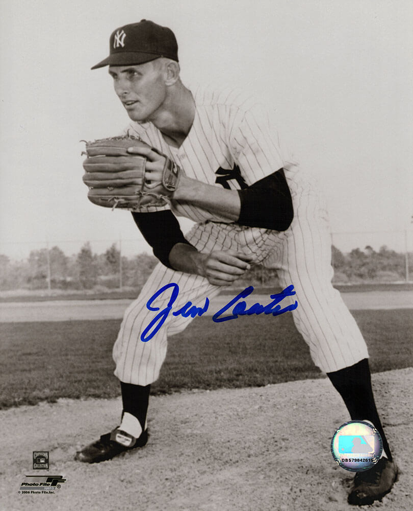 COA08P102TW 8 x 10 in. Jim Coates Signed   York Yankees Black & White Pitching Pose Photo