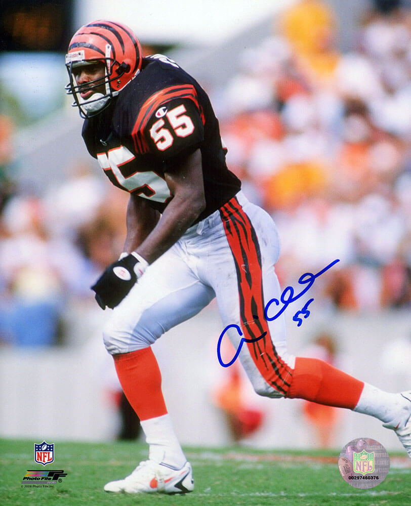 COL08P325TW 8 x 10 in. Andre Collins Signed Cincinnati Bengals Black Jersey Action Photo
