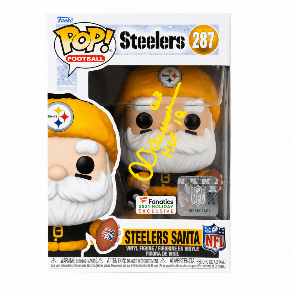 DAWFUN300 Dermontti Dawson Signed Pittsburgh Steelers Santa No.287 Funko Pop Doll with HOF-12
