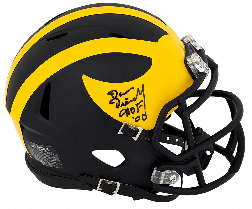 DIEMIN304 Dan Dierdorf Signed Michigan Wolverines Riddell Speed Mini Helmet with CHOF-00