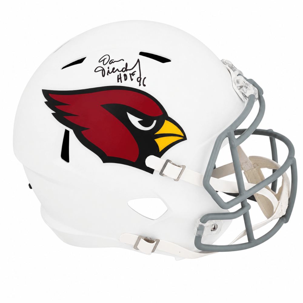 DIEREP302 Dan Dierdorf Signed Arizona Cardinals Riddell Full Size Speed Replica Helmet with HOF-96
