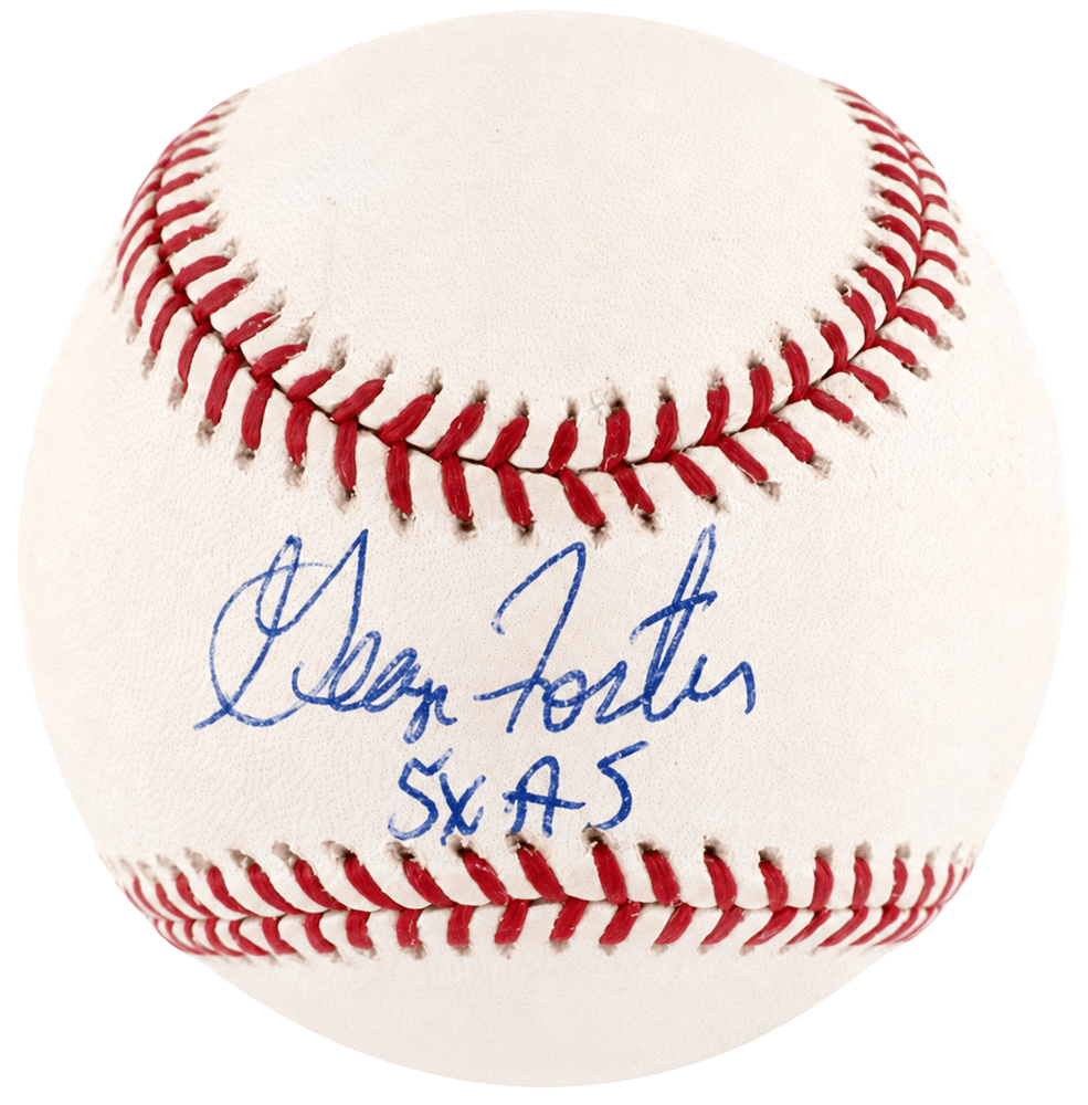 FOSBSB103 George Foster Signed Rawlings Selig MLB Baseball with 5x AS