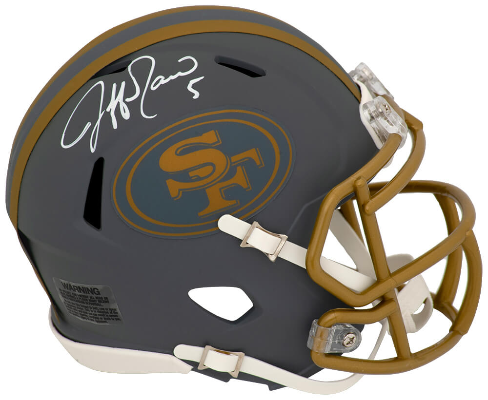 GARMIN321 Jeff Garcia Signed San Francisco 49ers Slate Riddell Speed Mini Helmet
