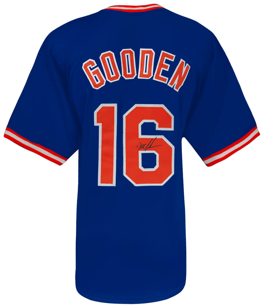 GOOJRY106 Dwight Gooden Signed Blue Custom Baseball Jersey