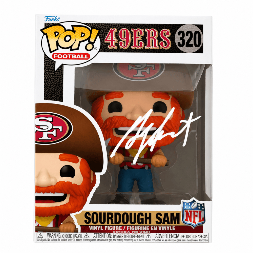 HEAFUN300 Garrison Hearst Signed San Francisco 49ers Sourdough Sam Mascot Funko Pop Doll - No.320
