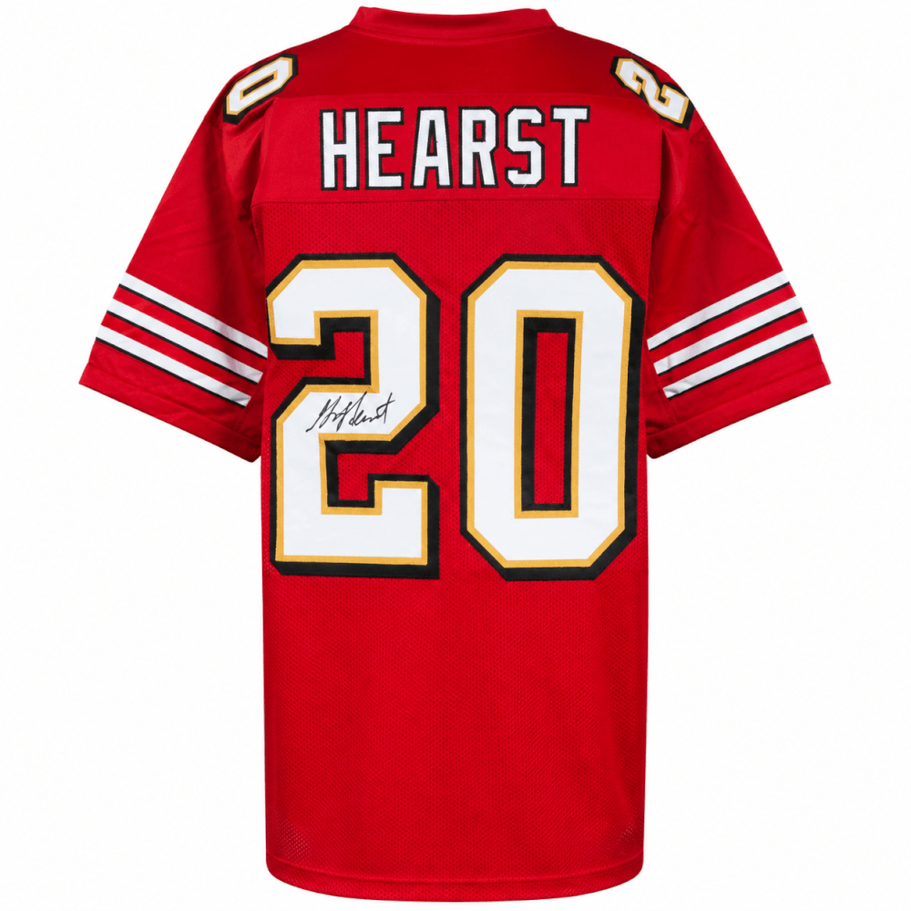 HEAJRY300 Garrison Hearst Signed Red Custom Football Jersey