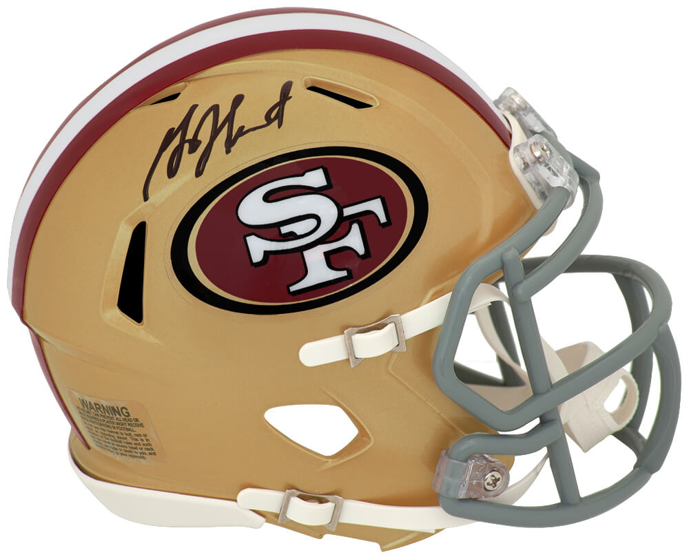 HEAMIN300 Garrison Hearst Signed San Francisco 49ers Riddell Speed Mini Helmet