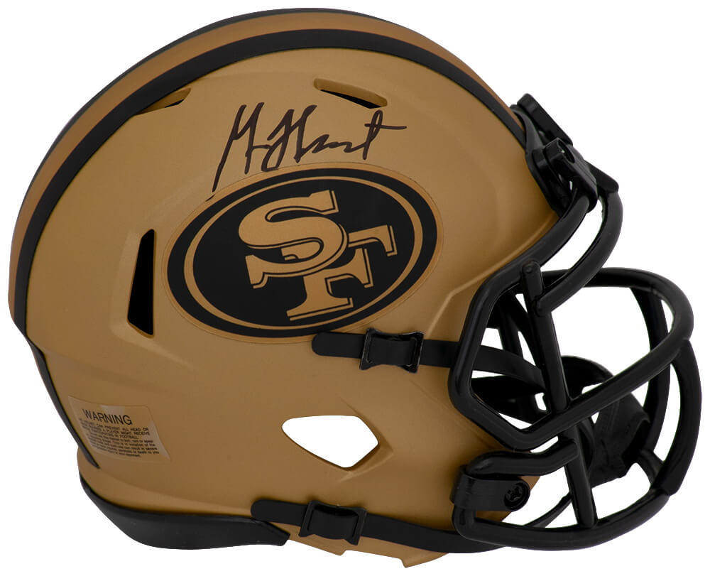 HEAMIN301 Garrison Hearst Signed San Francisco 49ers Rave Riddell Speed Mini Helmet