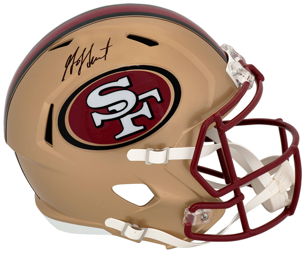 HEAREP300 Garrison Hearst Signed San Francisco 49ers Riddell Full Size Speed Replica Helmet
