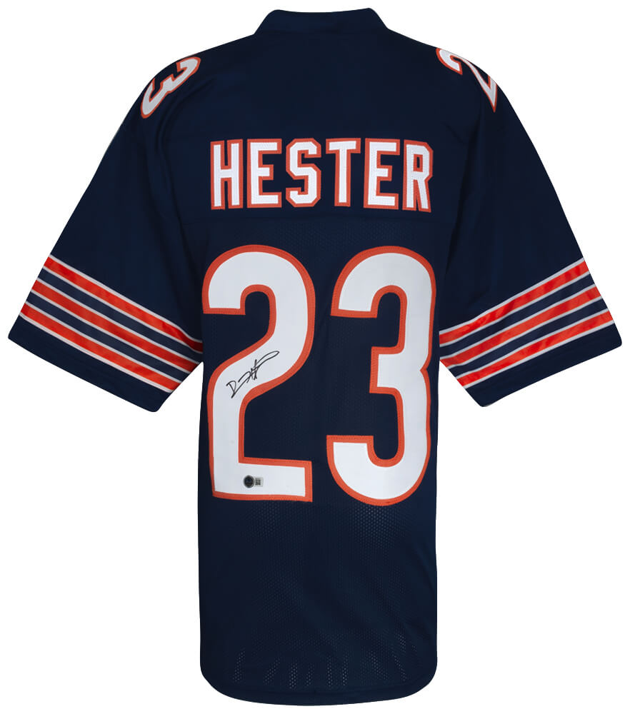 HESJRY302 Devin Hester Signed Navy Custom Football Jersey - Beckett