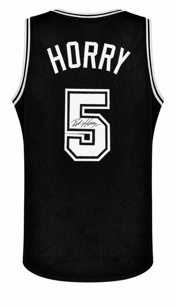 HORJRY210 Robert Horry Signed Black Custom Basketball Jersey