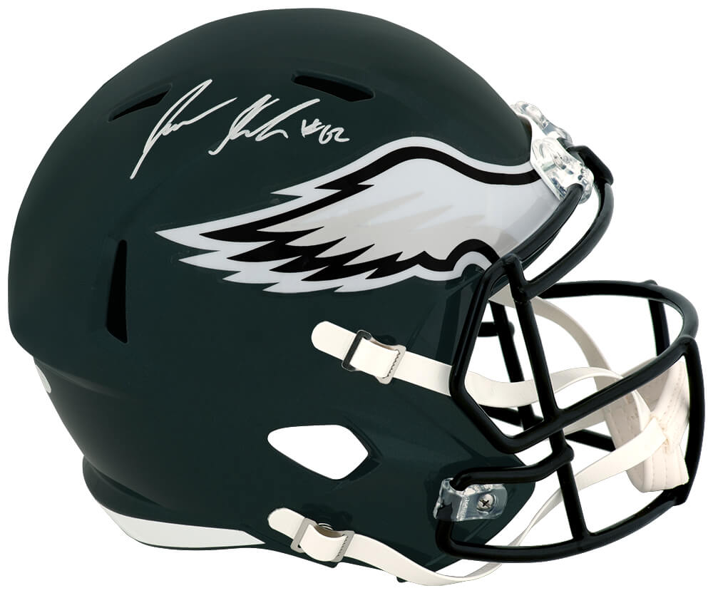 KELREP351 Jason Kelce Signed Philadelphia Eagles Riddell Full Size Speed Replica Helmet - PSA