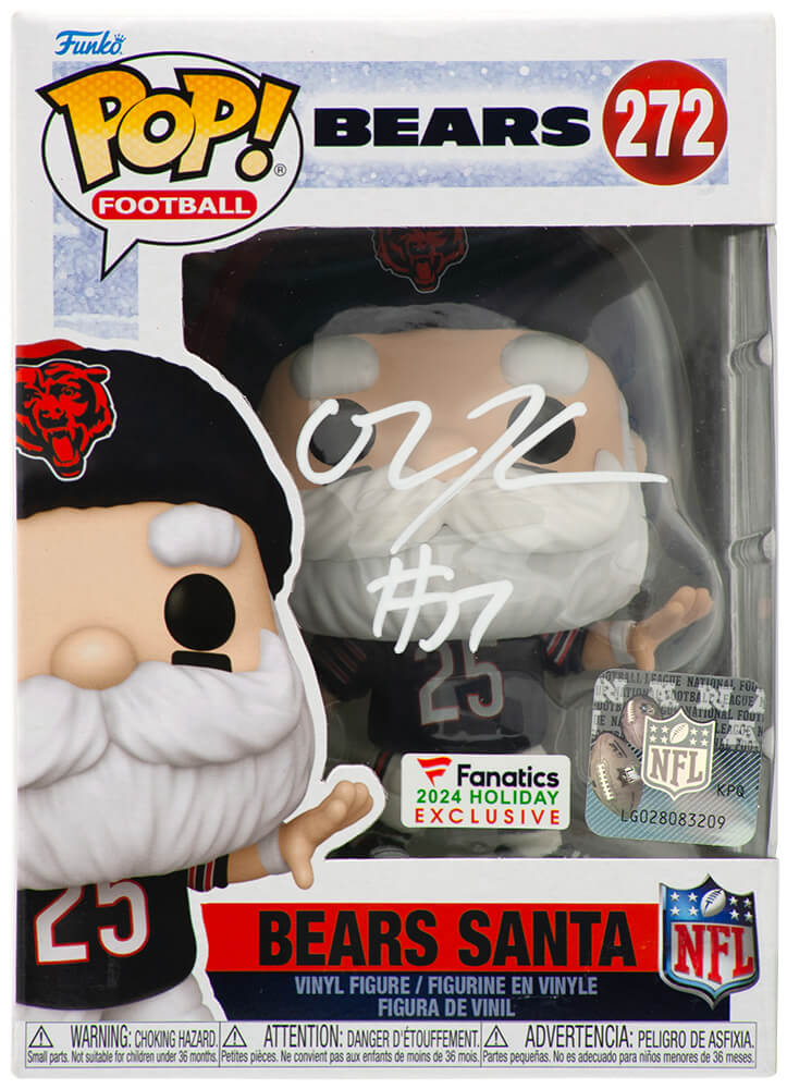 KREFUN300 Olin Kreutz Signed Chicago Bears Santa Funko Pop Doll - No.272