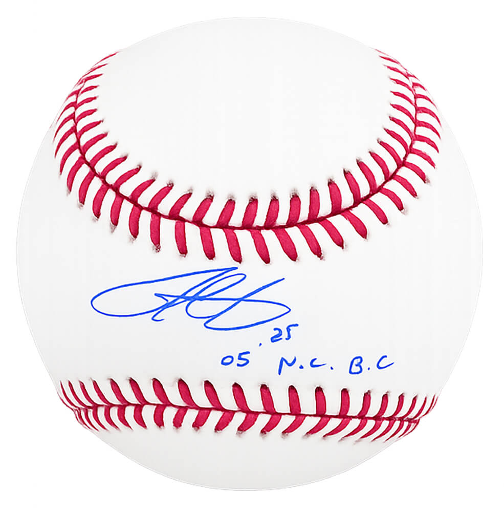LEEBSB101 Derrek Lee Signed Rawlings Official MLB Baseball with 05 NL BC