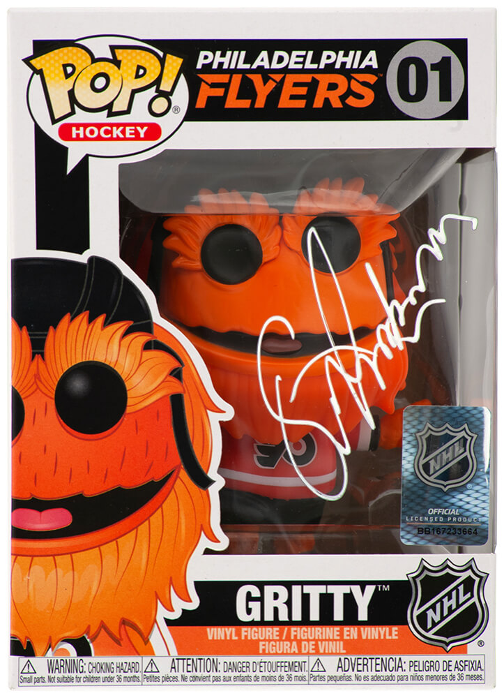 LINFUN400 Eric Lindros Signed Philadelphia Flyers Gritty NHL Mascot Funko Pop Doll - No.01