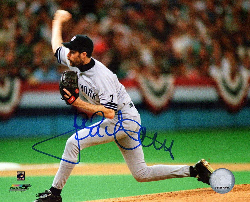 MCD08P106 8 x 10 in. Jack McDowell Signed   York Yankees Pitching Photo
