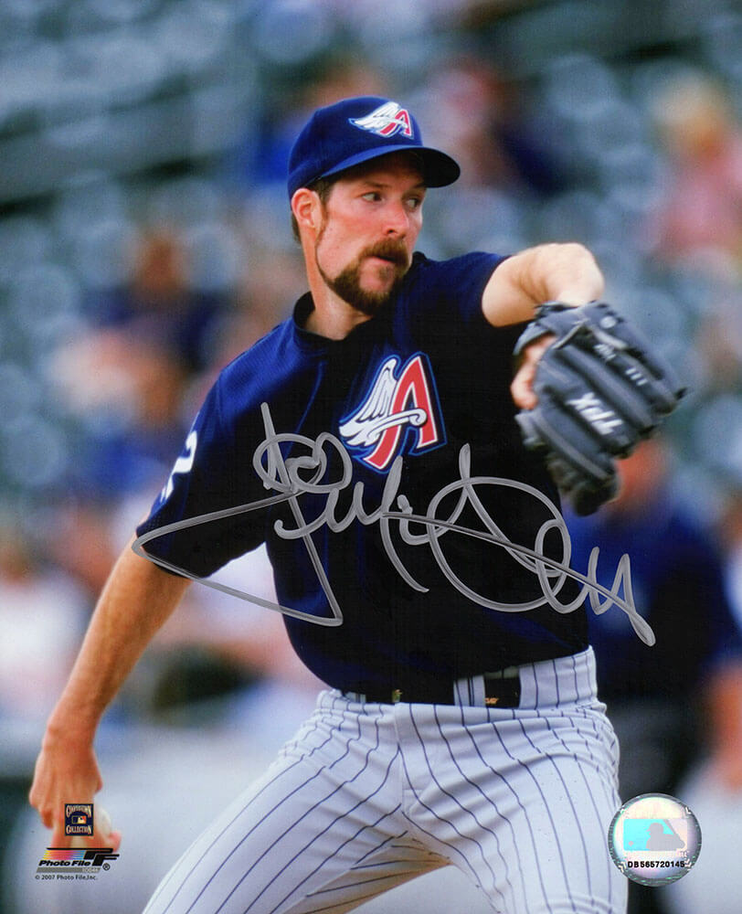 MCD08P109 8 x 10 in. Jack McDowell Signed Anaheim Angels Pitching Photo