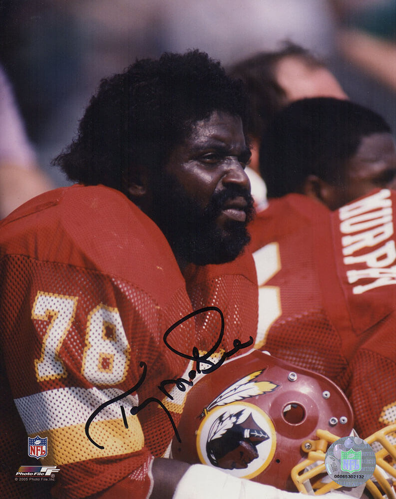 MCG08P310TW 8 x 10 in. Tony McGee Signed Washington Football Team on Bench Photo