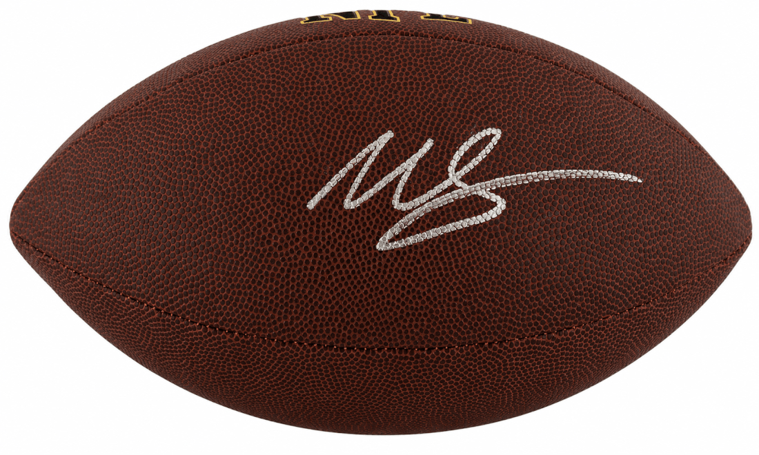 MCGFTB301 Willis McGahee Signed Wilson Super Grip Full Size NFL Football