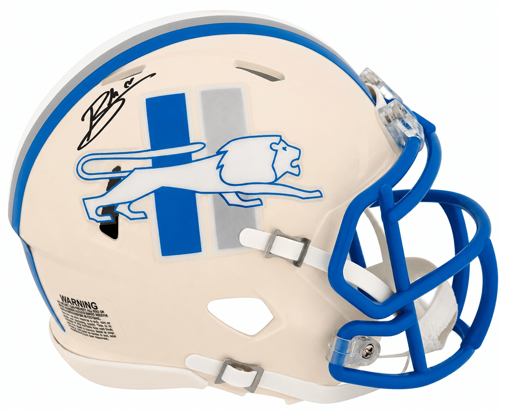 MILMIN302 Blake Miller Signed Detroit Lions Retro Riddell Speed Mini Helmet