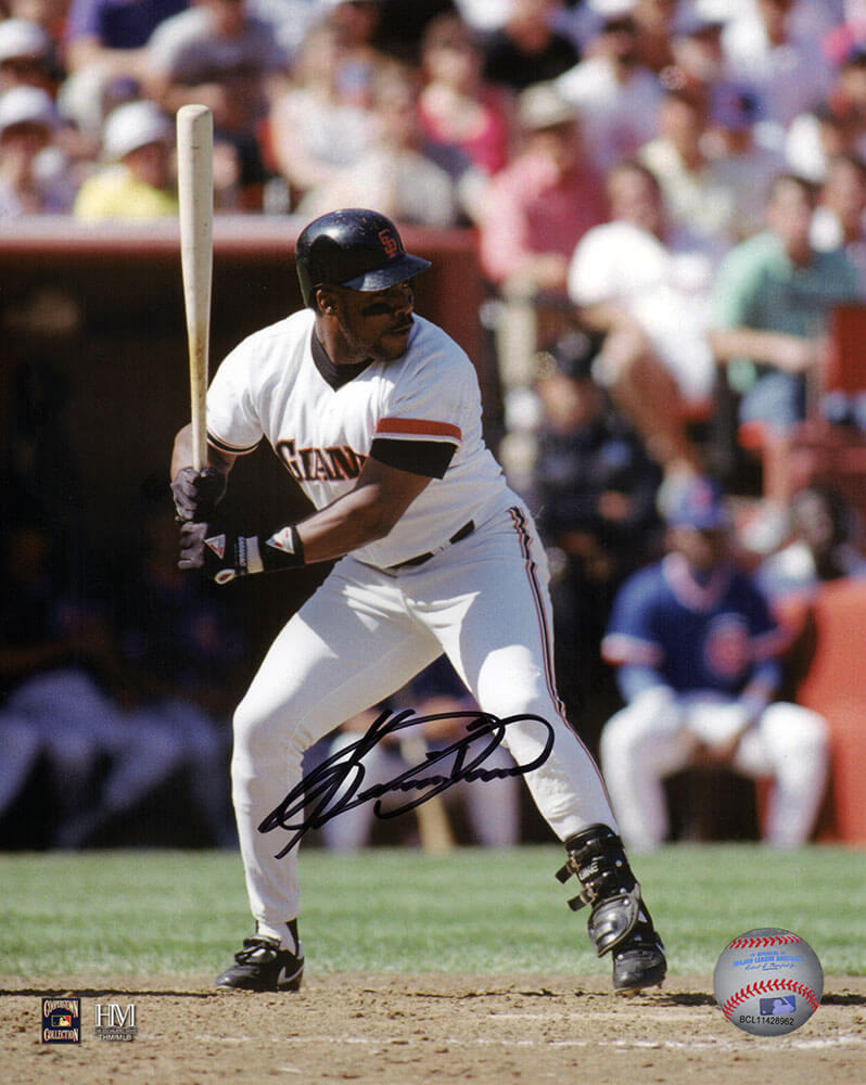 MIT08P100 8 x 10 in. Kevin Mitchell Signed San Francisco Giants Batting Action Photo