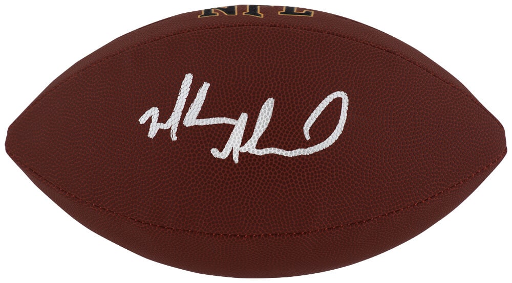 MUHFTB300 Muhsin Muhammad Signed Wilson Super Grip Full Size NFL Football