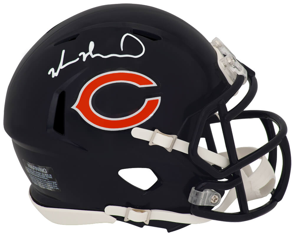 MUHMIN301 Muhsin Muhammad Signed Chicago Bears Riddell Speed Mini Helmet