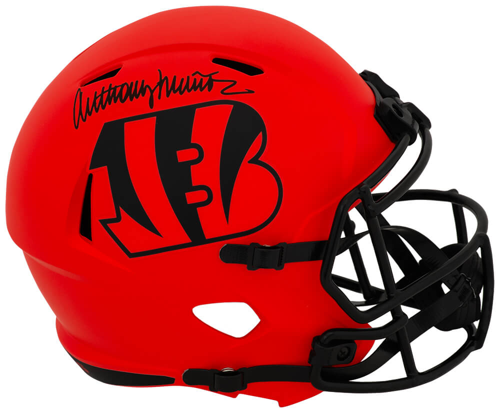 MUNREP309 Anthony Munoz Signed Cincinnati Bengals Rave Riddell Full Size Speed Replica Helmet