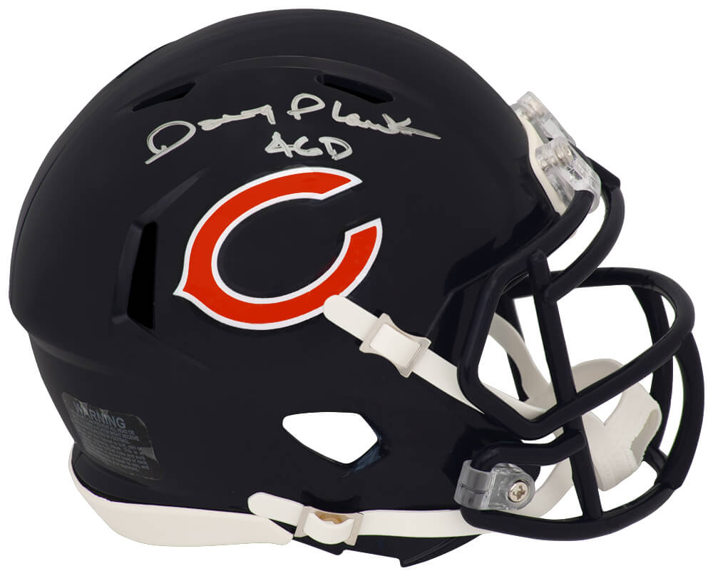 PLAMIN300 Doug Plank Signed Chicago Bears Riddell Speed Mini Helmet with 46-D