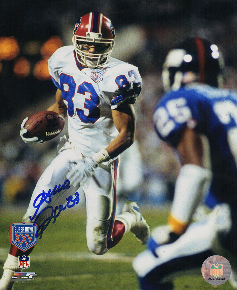 REE08P327 8 x 10 in. Andre Reed Signed Buffalo Bills Super Bowl XXV Action Photo