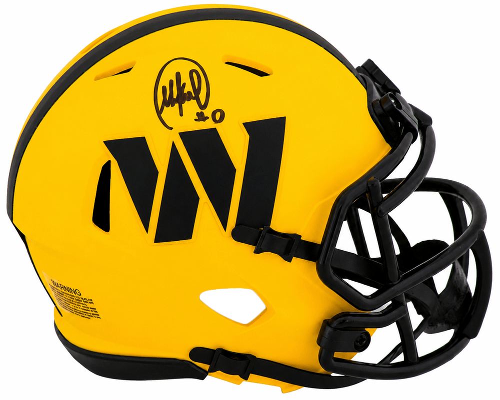 SAIMIN301 Mike Sainristil Signed Washington Commanders Rave Riddell Speed Mini Helmet