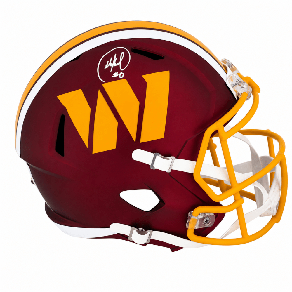 SAIREP301 Mike Sainristil Signed Washington Commanders 2025 ALT Riddell Full Size Speed Replica Helmet