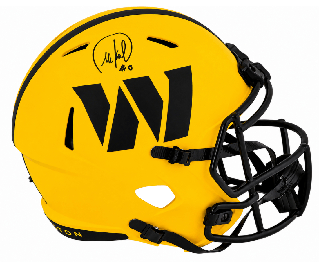 SAIREP302 Mike Sainristil Signed Washington Commanders Rave Riddell Full Size Speed Replica Helmet