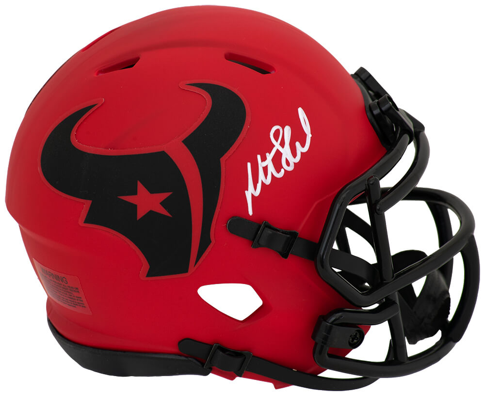 SCHMIN321 Matt Schaub Signed Houston Texans Rave Riddell Speed Mini Helmet