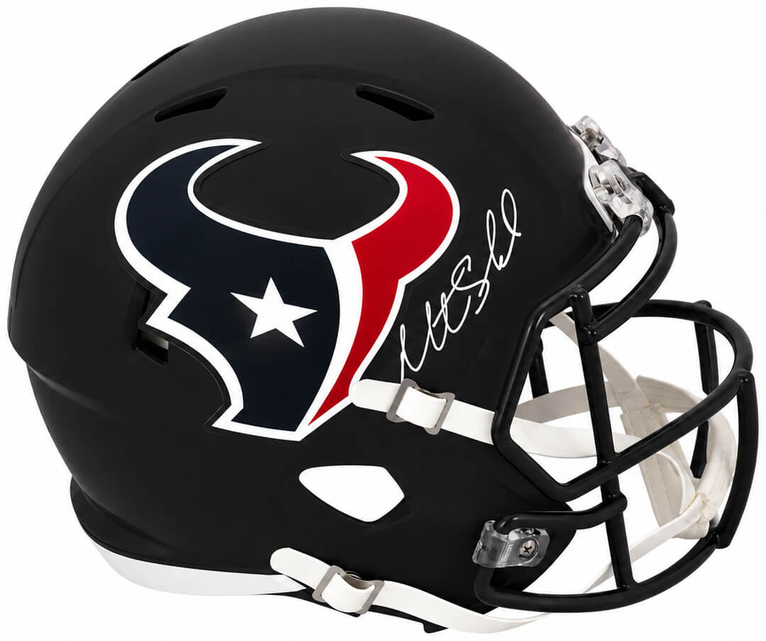 SCHREP310 Matt Schaub Signed Houston Texans Riddell Full Size Speed Replica Helmet