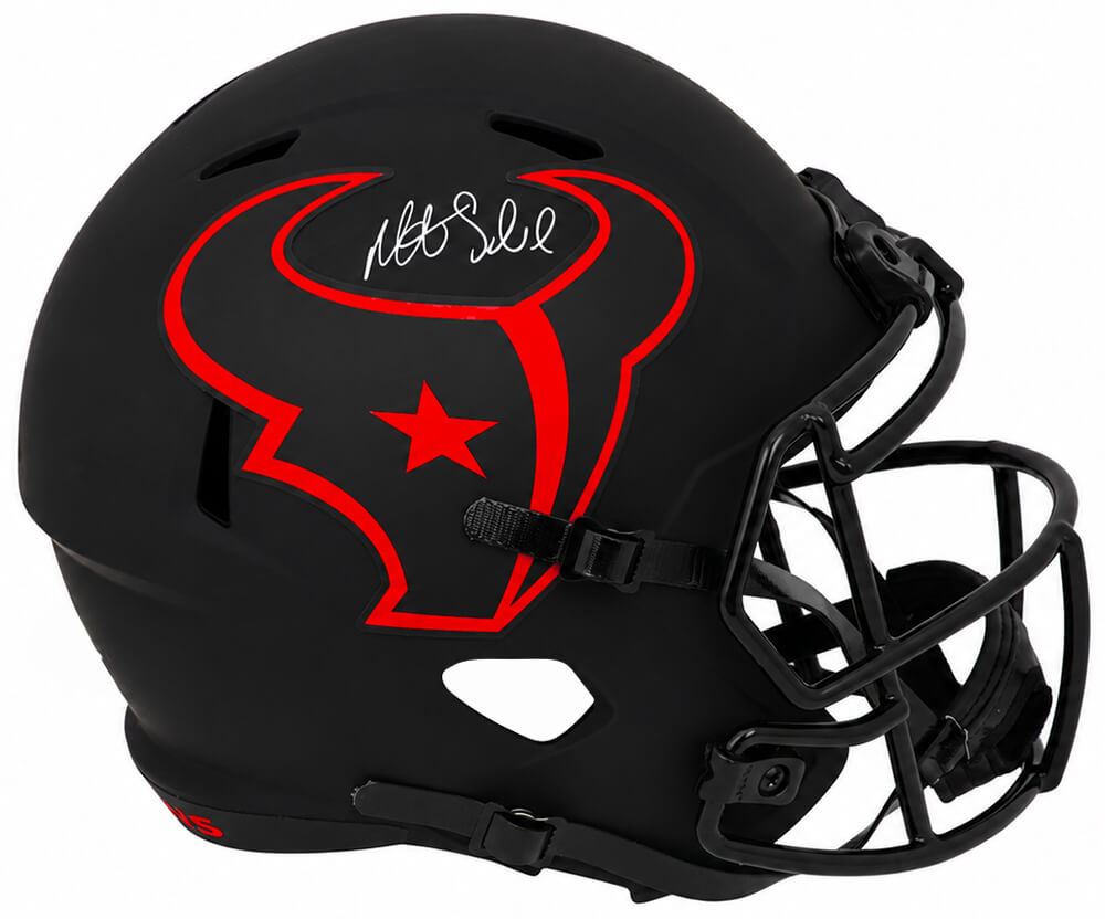 SCHREP311 Matt Schaub Signed Houston Texans Eclipse Riddell Full Size Speed Replica Helmet