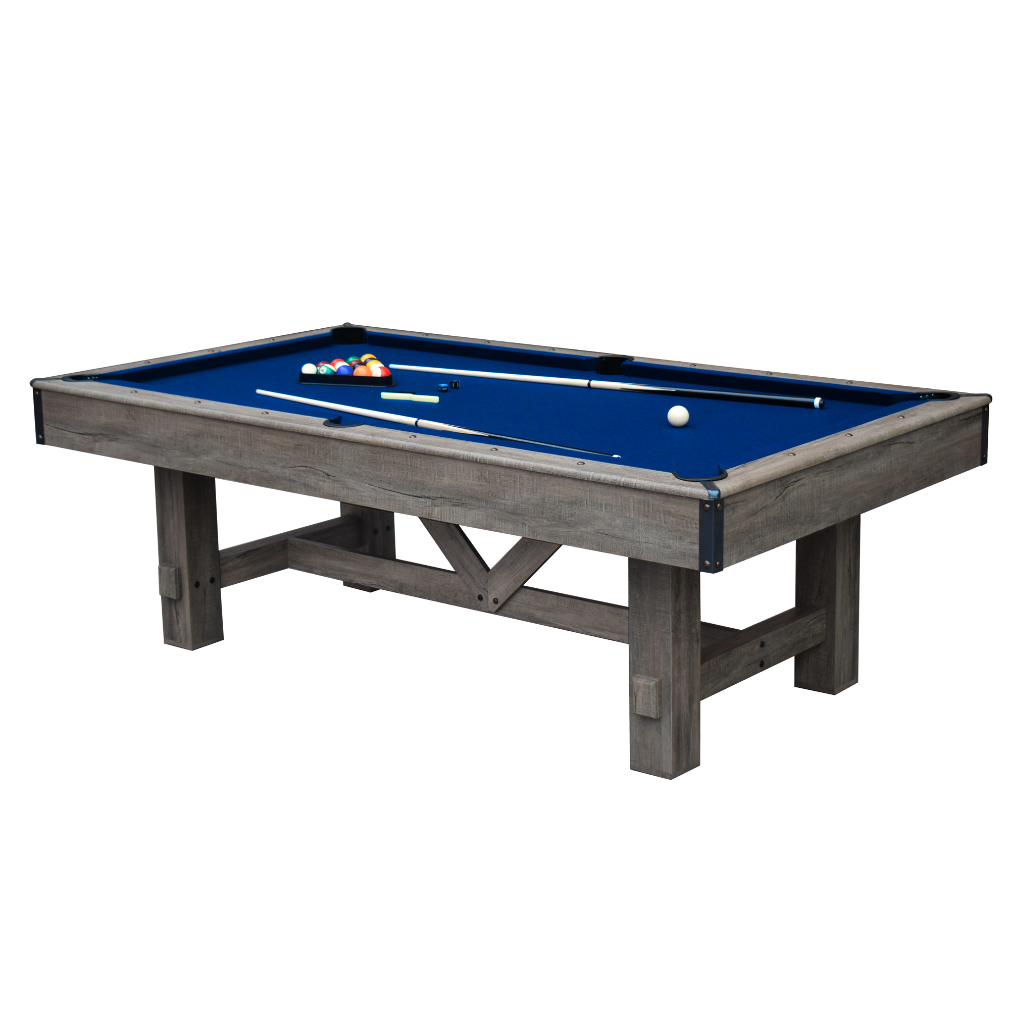 Picture of Hathaway BG3147 8 ft. Alpine Outdoor Pool Table with Aluminum Rails & Waterproof Felt, White