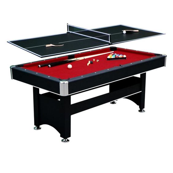 6 ft. Spartan Pool Table with Table Tennis Top