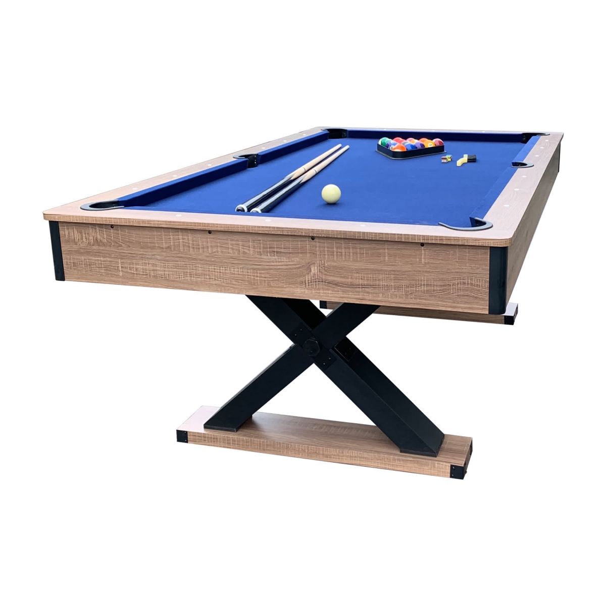 Picture of Blue Wave BG50346 7 ft. Excalibur Pool Table - Driftwood & Blue