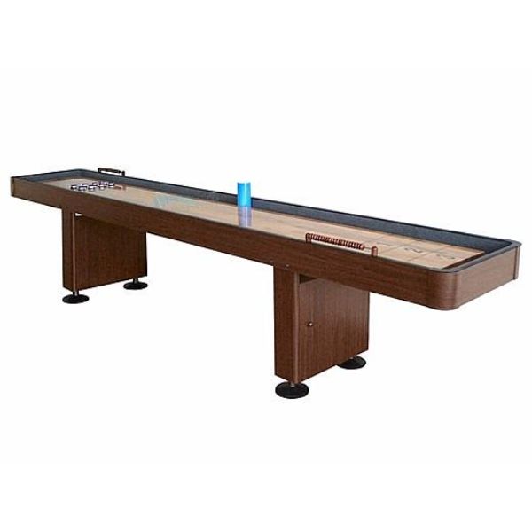 Picture of Blue Wave BG1218 14 ft. Challenger Shuffleboard Table&#44; Walnut Finish