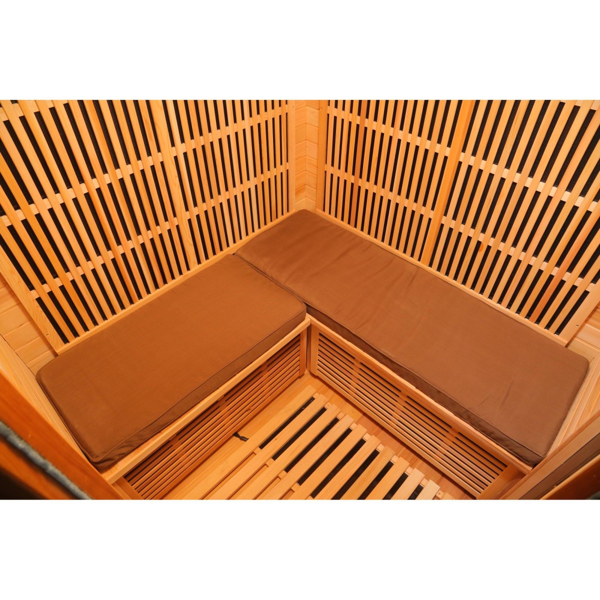 Picture of Blue Wave SA7002 Radiant Corner Sauna Seat Cushion Set for 3 Person - Brown