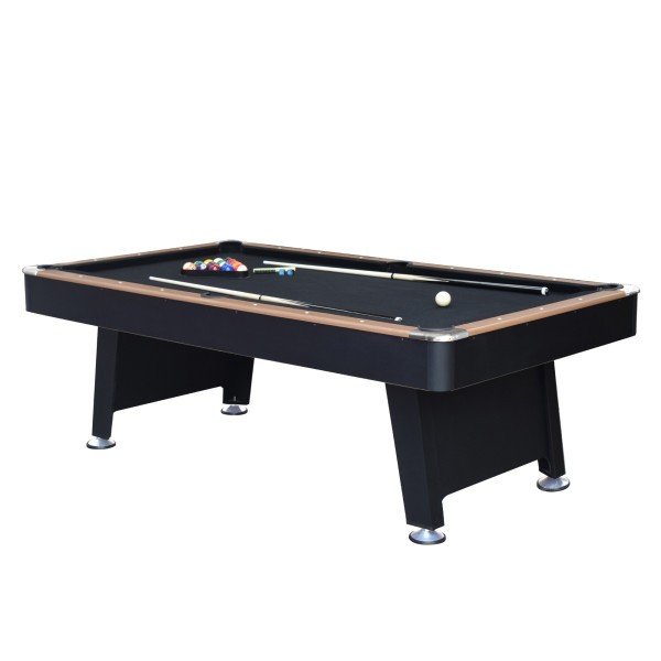 Picture of Blue Wave BG50349 7 ft. Stafford Pool Table with Table Tennis&#44; Air Hockey & Cue Rack - Black&#44; Brown & White