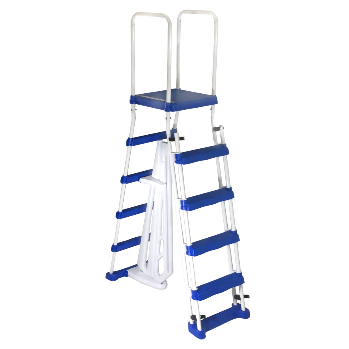 Picture of Blue Wave NE1217L 52 in. A-Frame Ladder with Blue Steps&#44; White