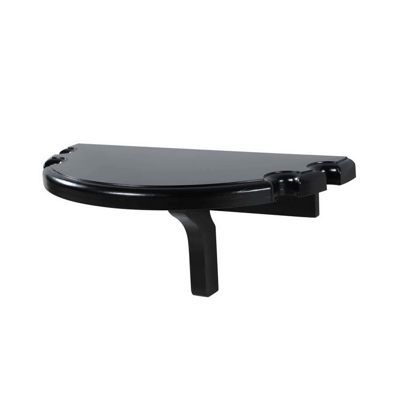 NG2552-BK Premium Half Moon Wall Shelf, Black