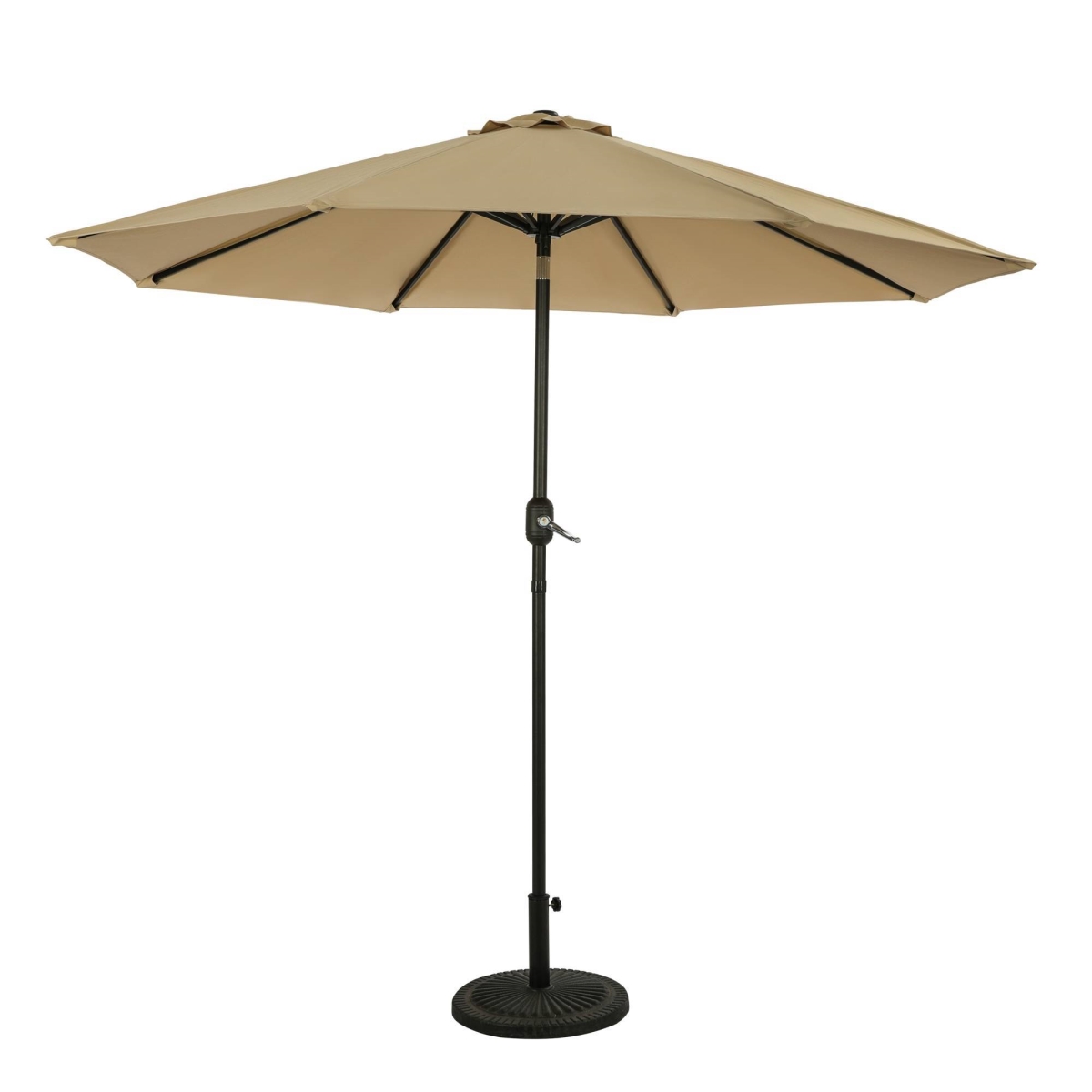 NU6844 9 ft. Mirage II Octagonal Auto-Tilt Breez-Tex Canopy Market Umbrella, Champagne
