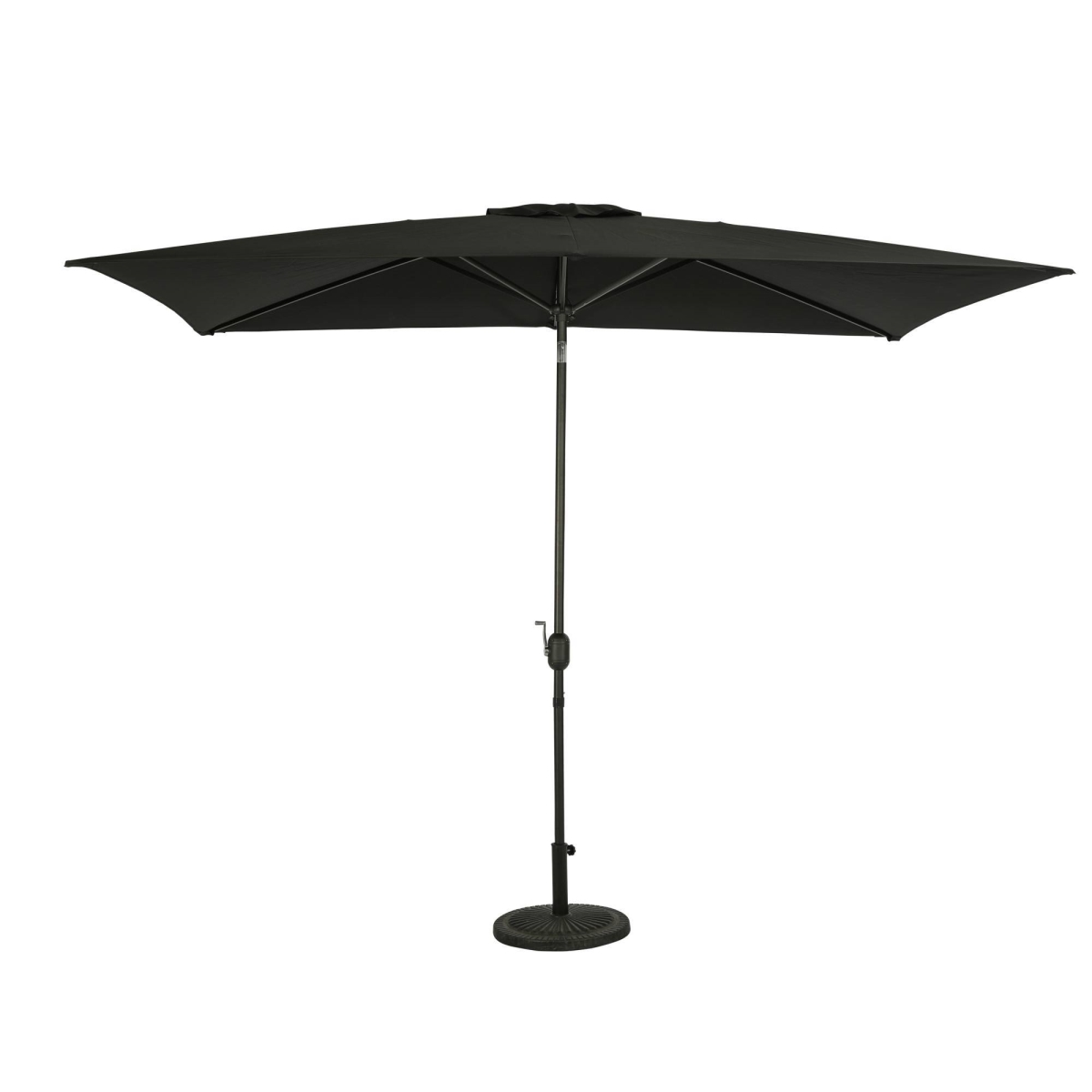 NU6858 6.5 x 10 ft. Bimini Rectangle Polyester Umbrella, Black