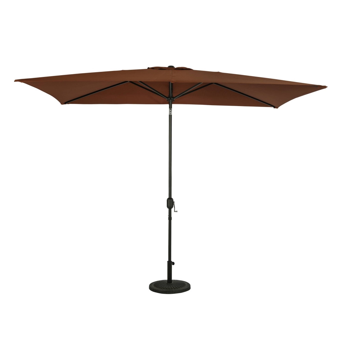 NU6860 6.5 x 10 ft. Bimini Rectangle Polyester Umbrella, Coffee