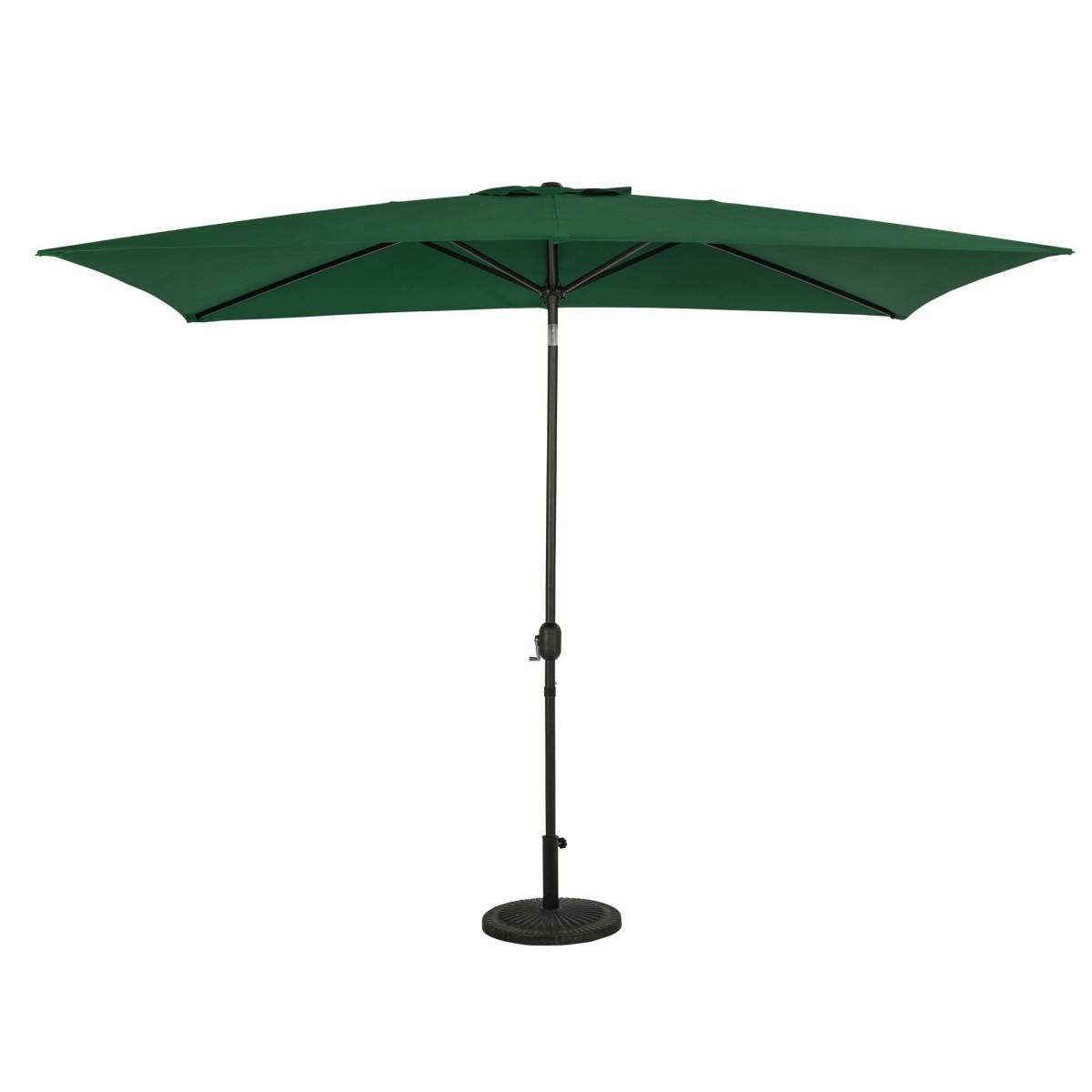NU6861 6.5 x 10 ft. Bimini Rectangle Polyester Umbrella, Hunter Green
